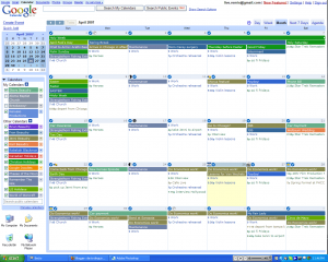 Example of Google Calendar