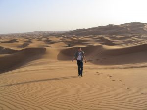 Footprints in the desert