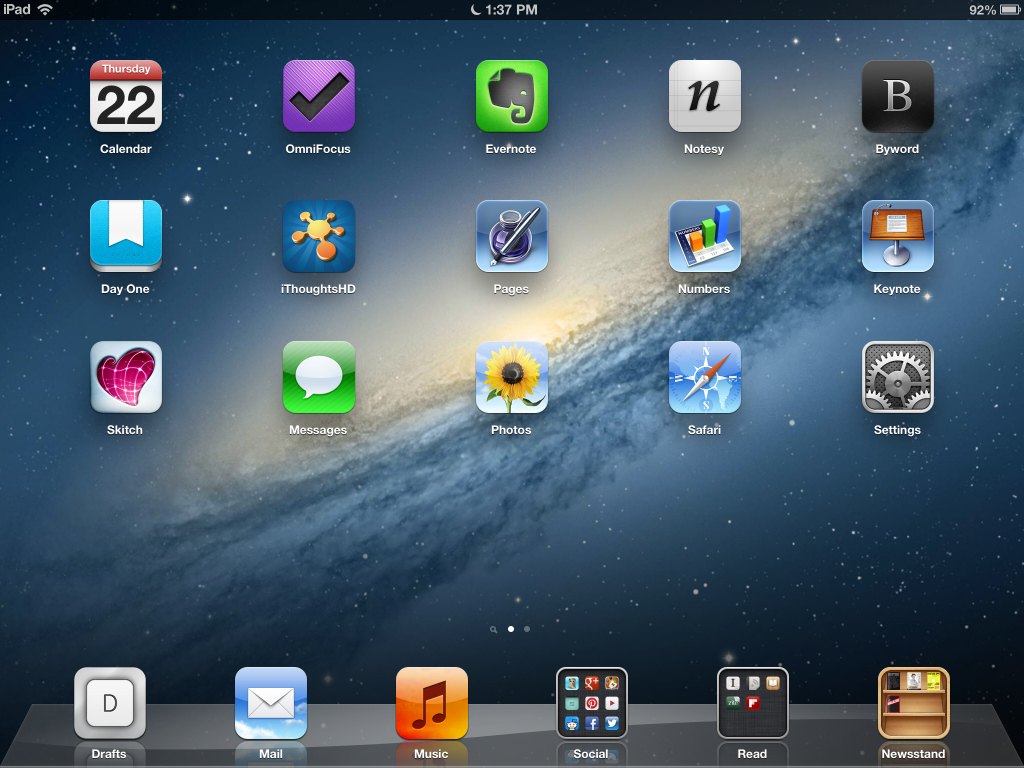 Springboard apps for iPad