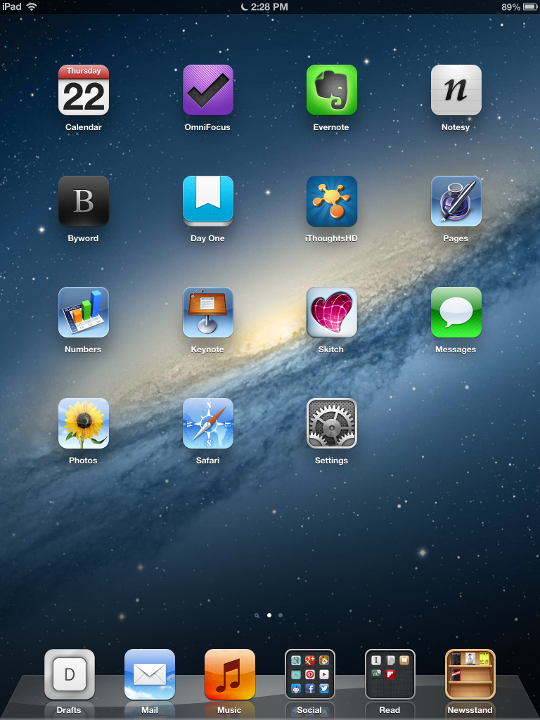 Vertical iPad Setup
