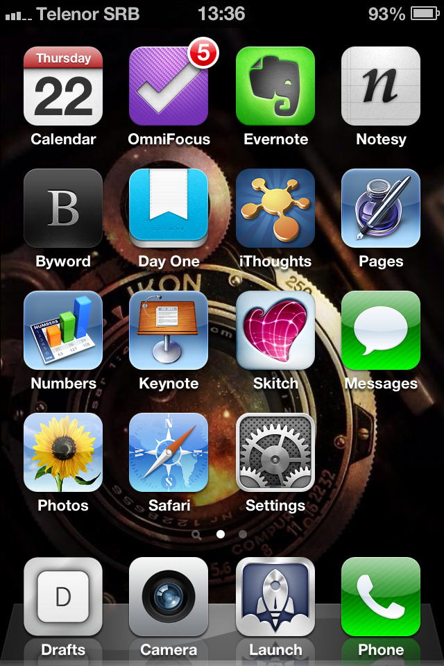 iPhone Homescreen setup