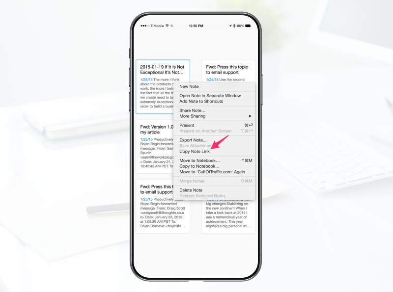 Evernote OS X Integration