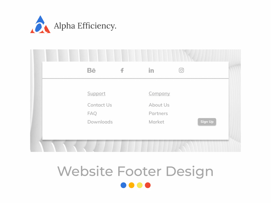 website footer design
