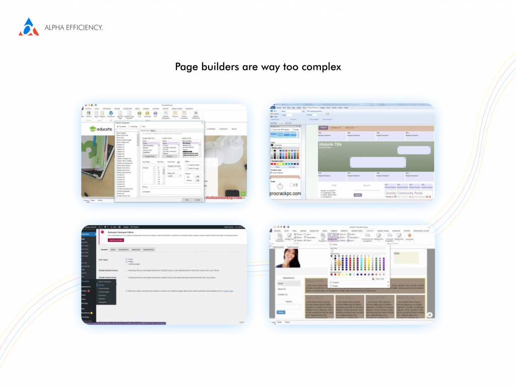 page builders are complex