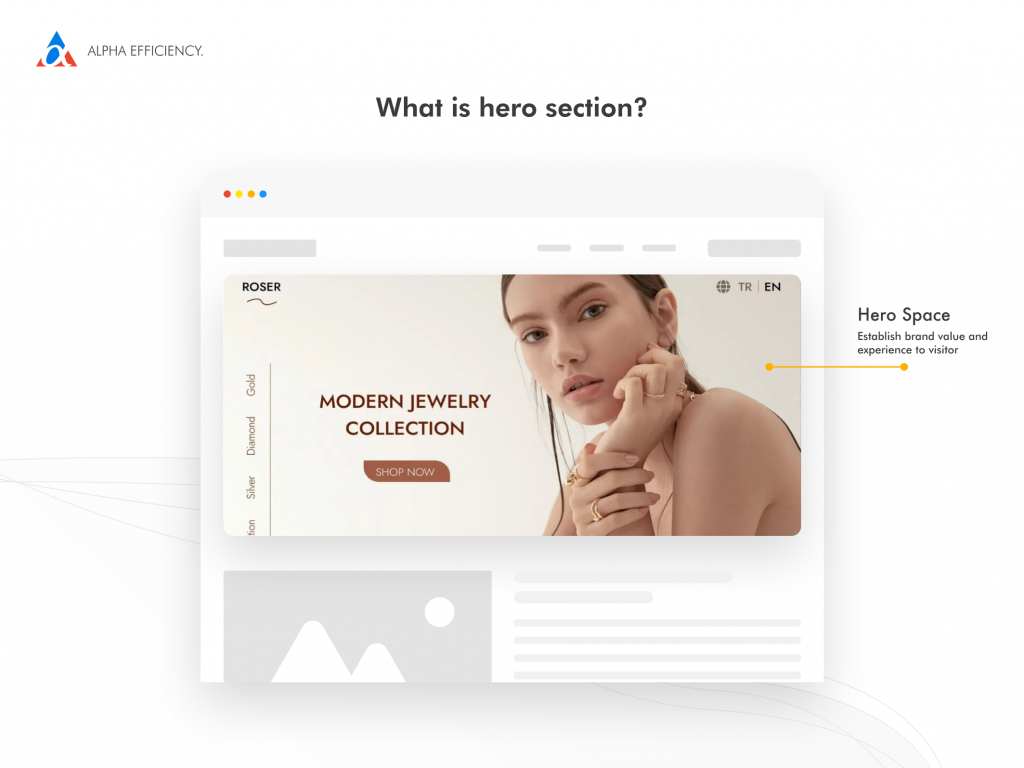 what is a hero section website