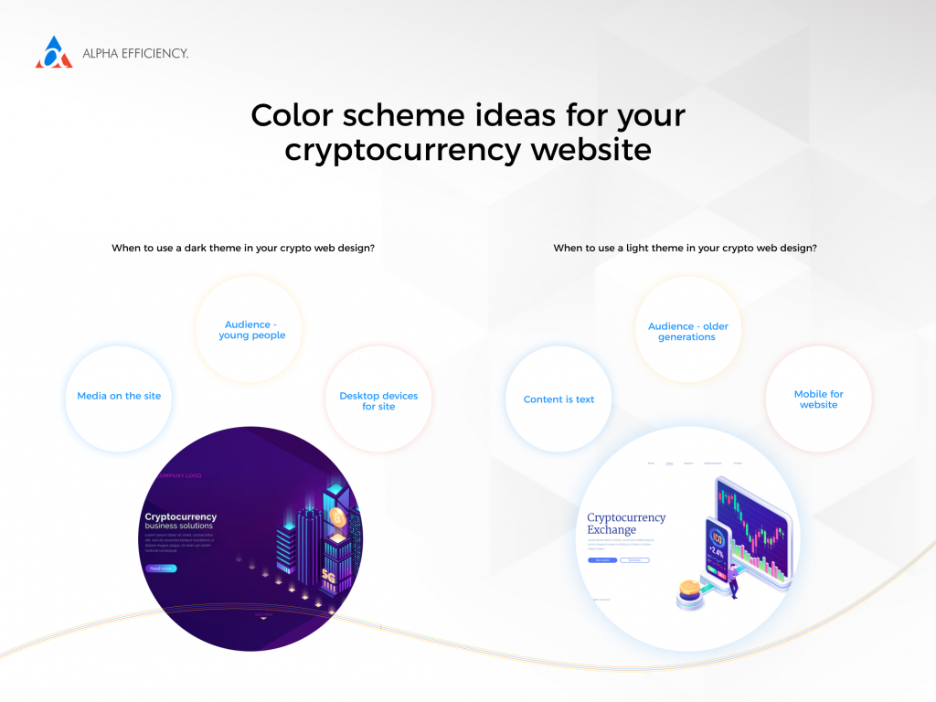 color scheme ideas for crypto websites
