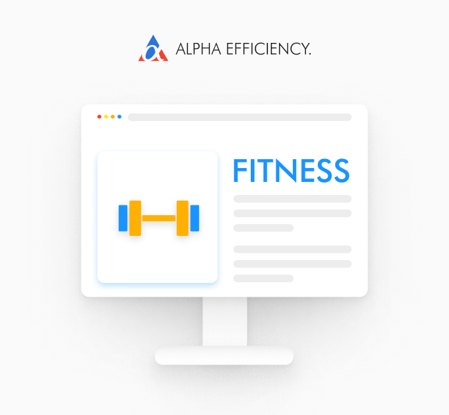 fitness website blog mockup