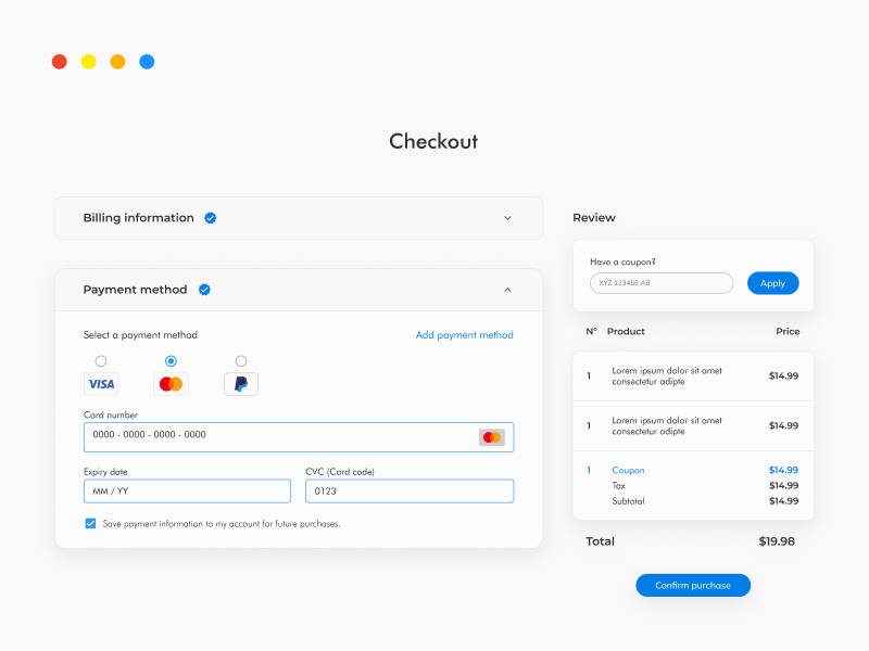 An example of using clear labels for nested content.