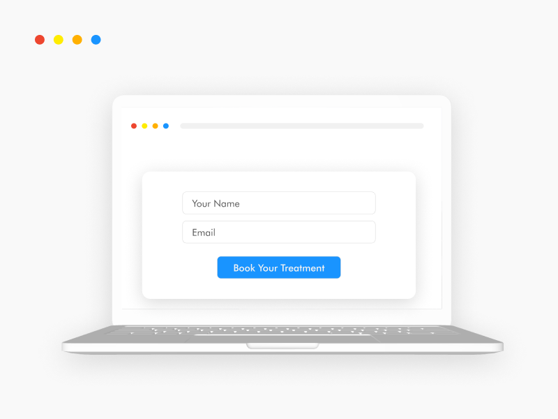 Collecting customers' emails can help you with targeting. One way to do it is by requiring them to leave their emails when booking a treatment at your beauty salon..