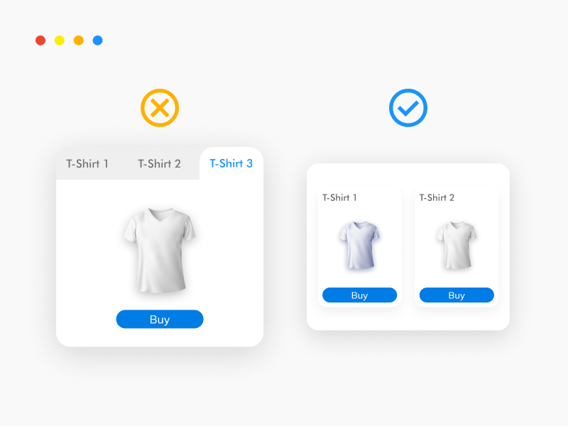 An example demonstrating why you shouldn't nest important functions in UX design.