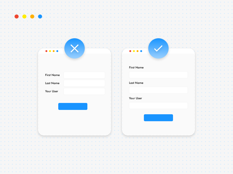 Form label placement example
