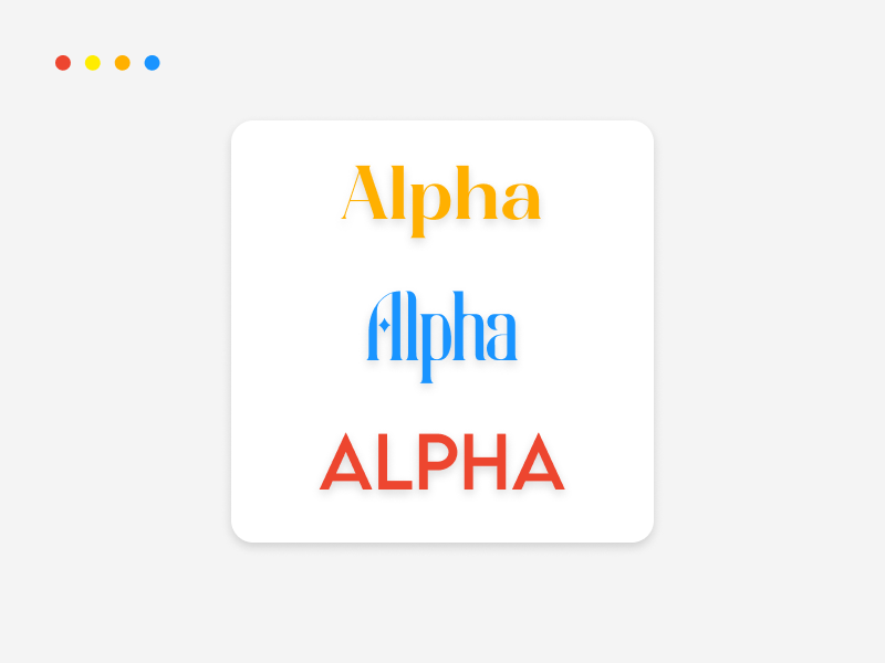 Creating layers of typefaces