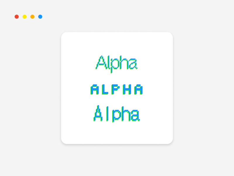 Glitch fonts examples
