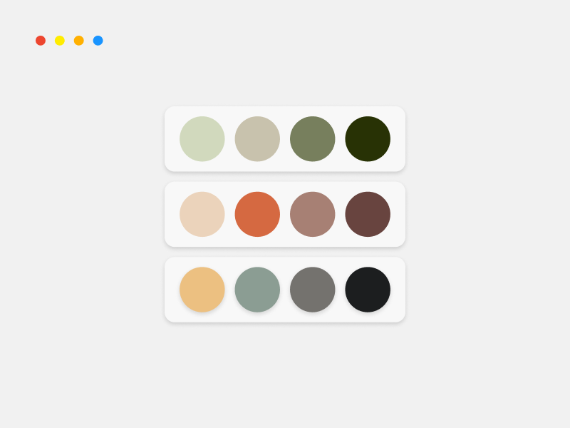 Neutral color palettes