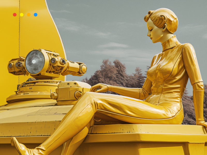 Retro futurism graphic design