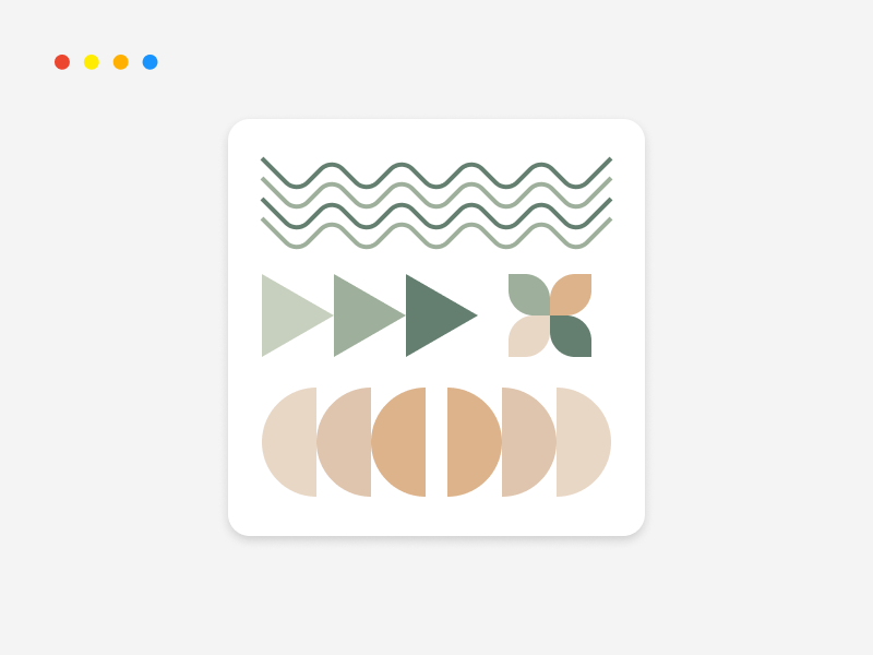 Retro graphic design elements