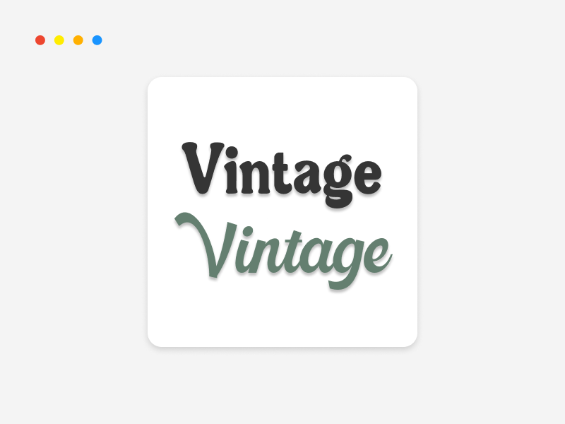 Retro typography
