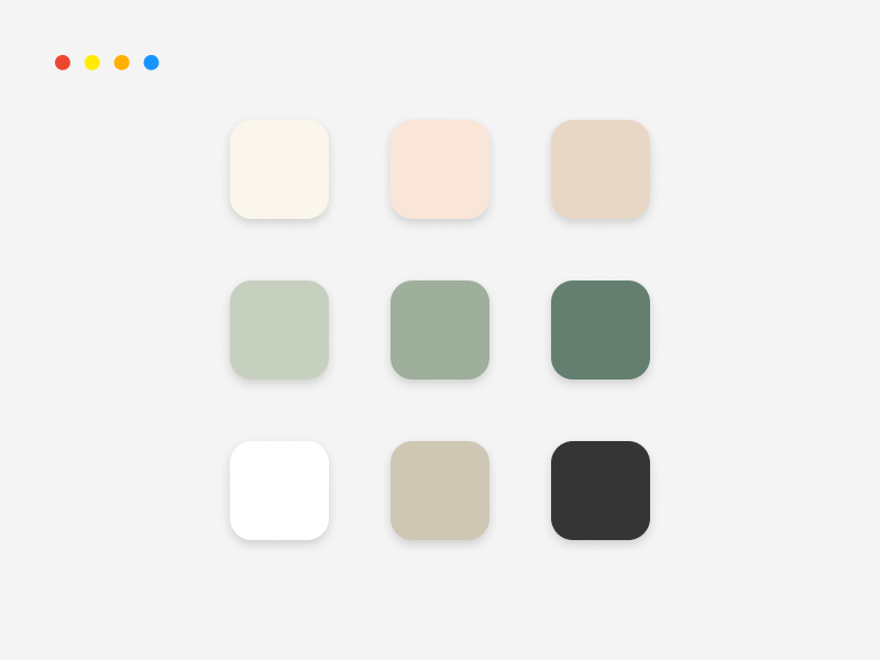 Vintage color palette example