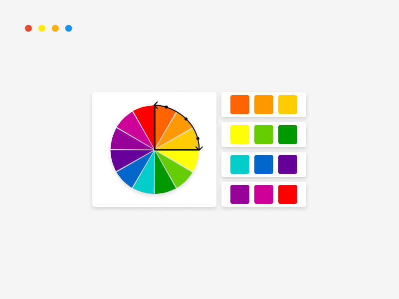 Analogous color scheme example