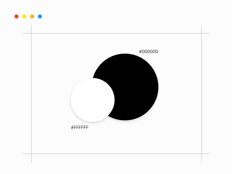 Black and white color palette