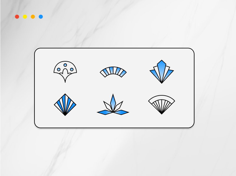 Bold geometric shapes example