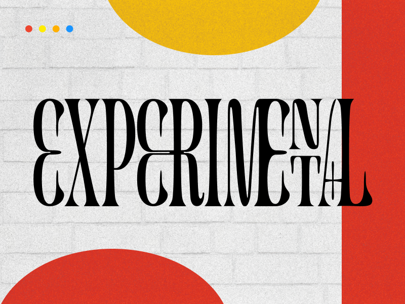 Experimental font trend