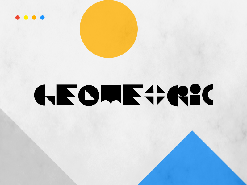 Geometric fonts example