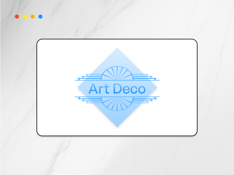Gradients in Art Deco logo