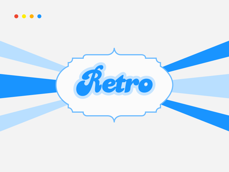 Retro font frames