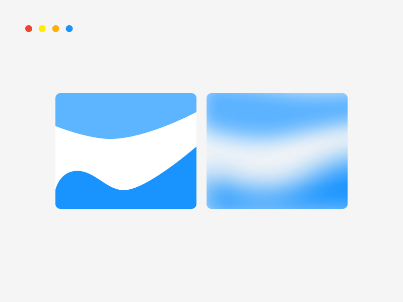 Shape blur gradient