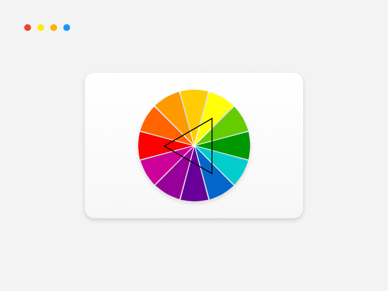 Triadic color scheme example