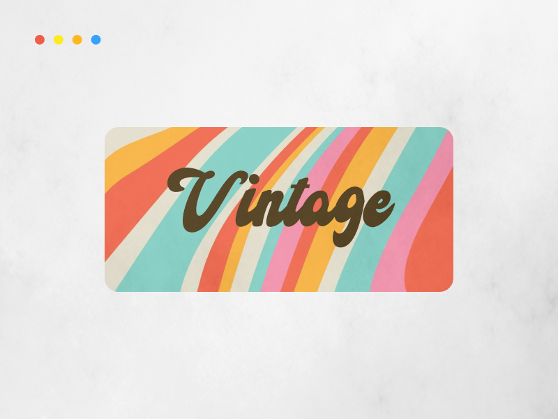 Vintage fonts example
