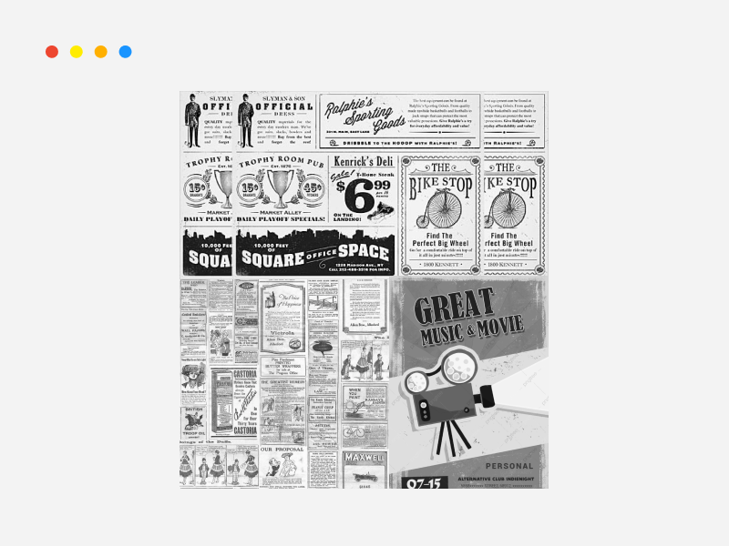Vintage print media example