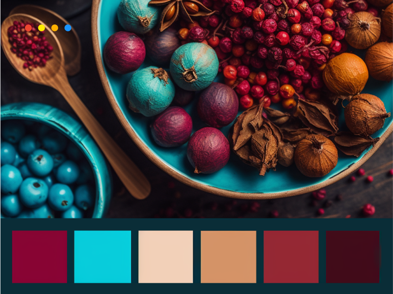 Vivid and sharp maximalist color palette