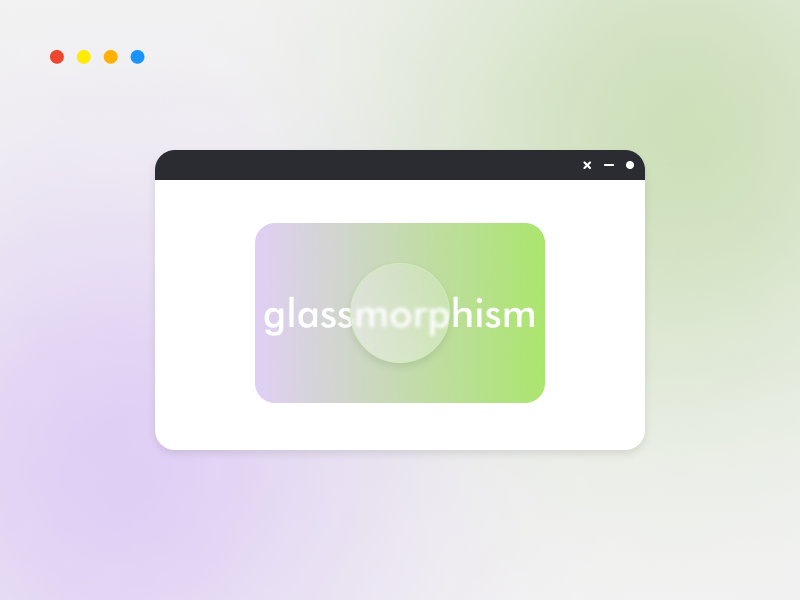 Filling the glassmorphic design with content