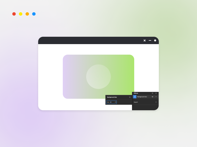 Adding background blur for glassmorphism in Figma