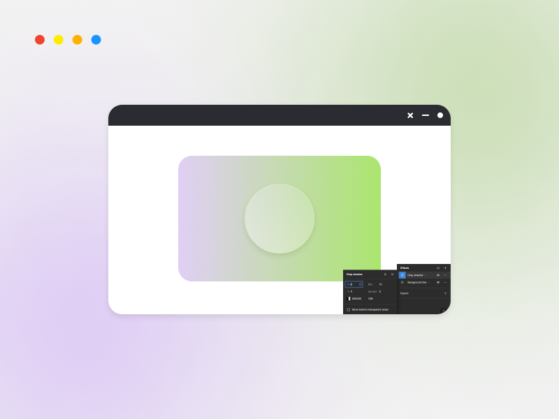 Adding drop shadow in Figma
