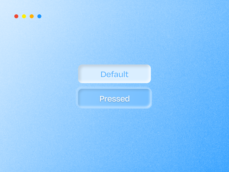 Communicating button states in neumorphism