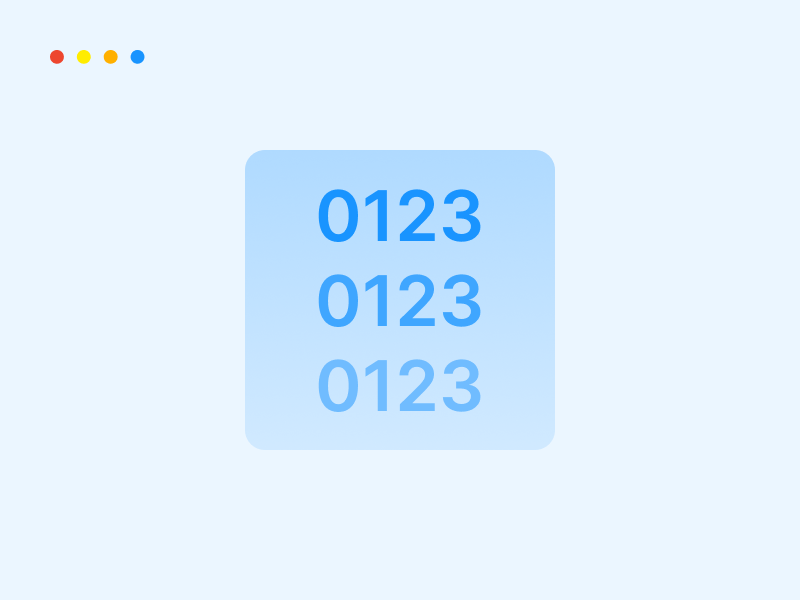 Font for numbers on financial institution website