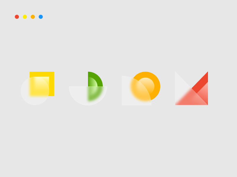 Glassmorphism UI main characteristics