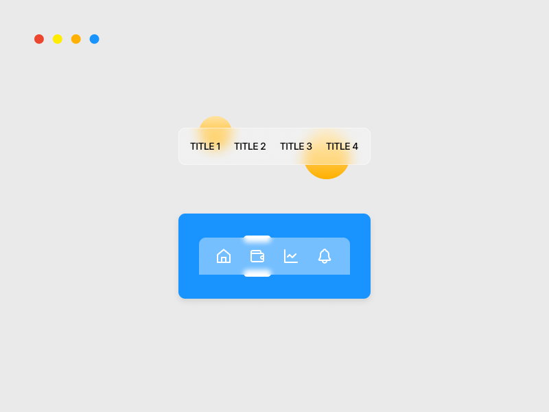 Glassmorphism in navigation menu