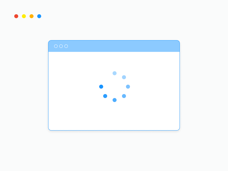 Loading content animation example