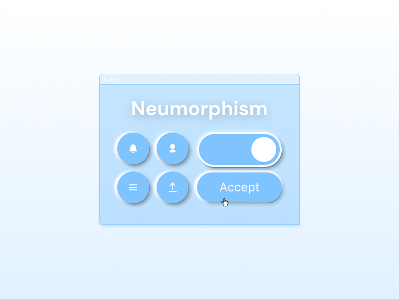 Neumorphism UI example
