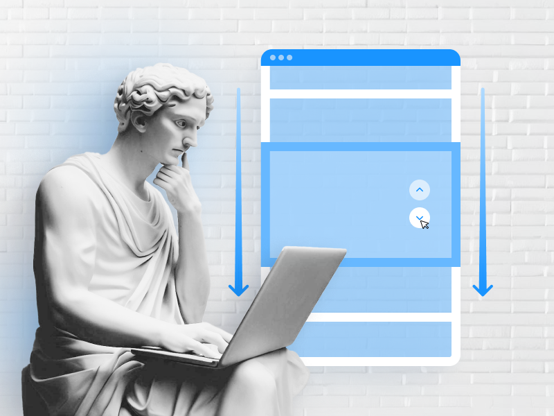 One-screen website scroll animation