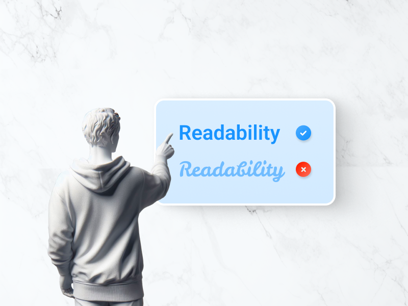 Prioritize font readability