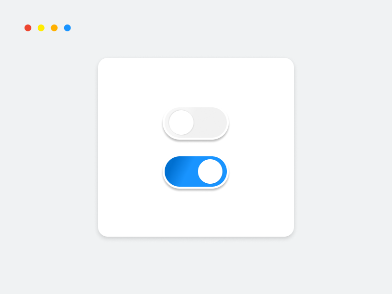 Switch Off button for parallax web design