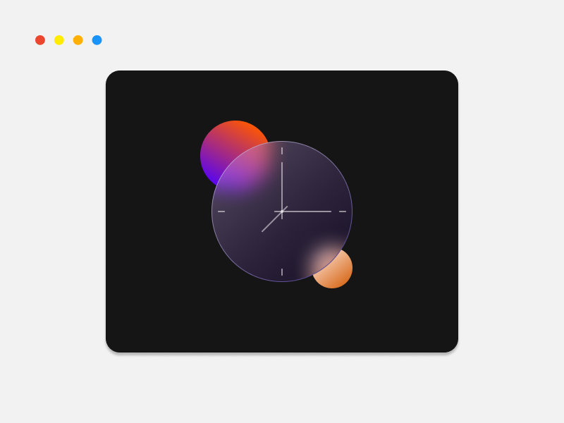 Transparency levels in dark mode glassmorphism