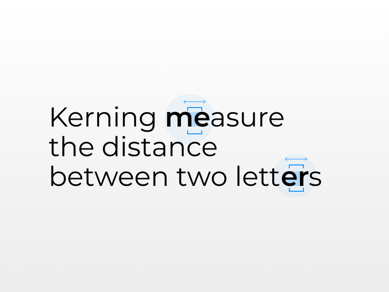 Kerning in typography example