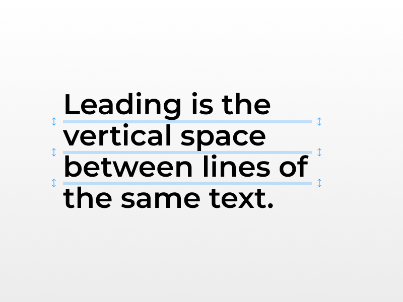 Leading example in typography