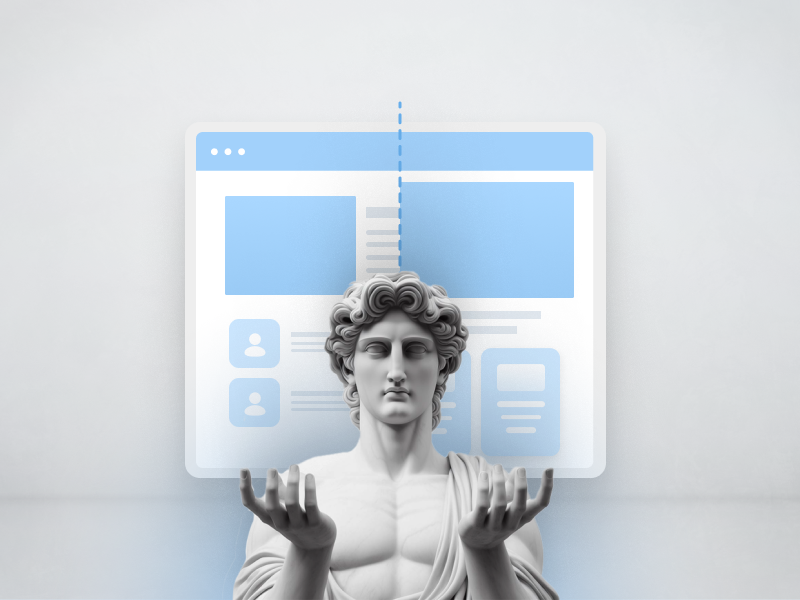 Symmetrical vs asymmetrical layout example